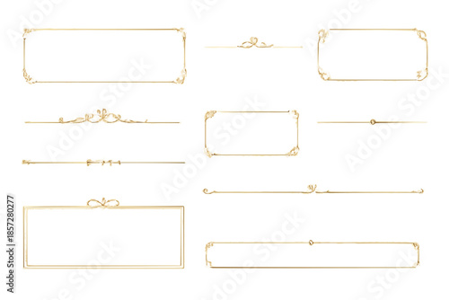 Minimal Luxury Gold Frame Set for Web Banners (16:9 / 3:1)