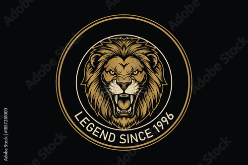Majestic lion head logo with legend text since 1996
