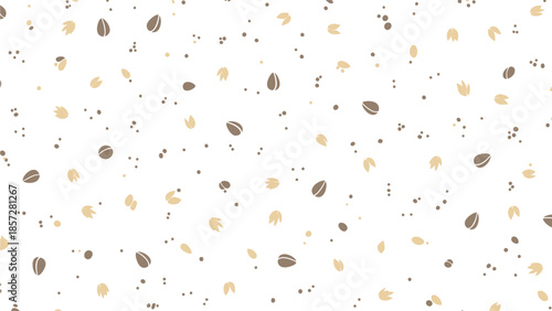 Abstract Minimalist Background with Scattered Grains and Seed Elements Vector