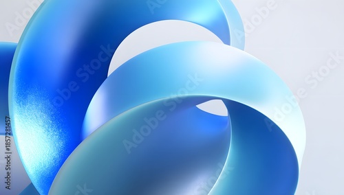Abstract flowing ribbons of iridescent blue and teal create a dynamic modern and elegant background design with smooth curves and subtle gradients for digital art and graphic design