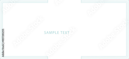 Minimal light blue double-line frame with centered sample text for modern presentation, document, and graphic design.