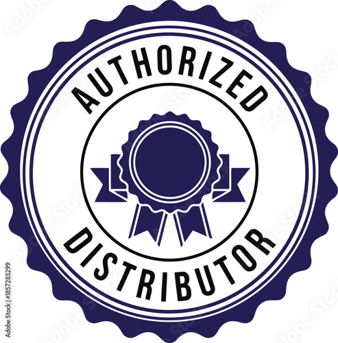 Authorized Distributor Badge Vector – Official Certification Seal for Business and Product Authenticity