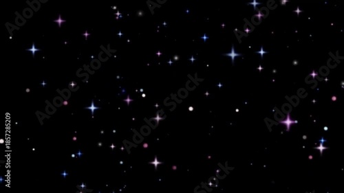 The galaxy stars in the black background.