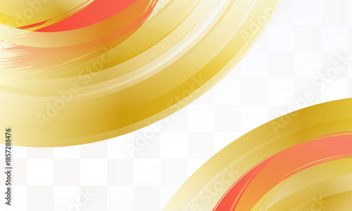 金と赤の円と市松模様