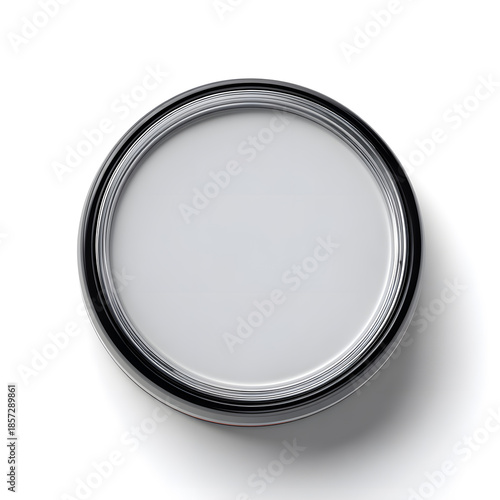 Fresh Paint: Overhead view of an open paint can reveals its smooth, creamy contents, inviting inspiration and a fresh start.