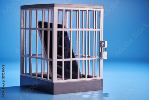 mobile phones locked in a cage for digital detox