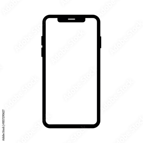 Modern Connectivity: A sleek and minimalist illustration of a contemporary smartphone, symbolizing innovation and seamless digital interaction. 