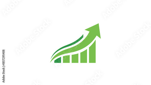 Green Graph with Upward Trending Arrow.