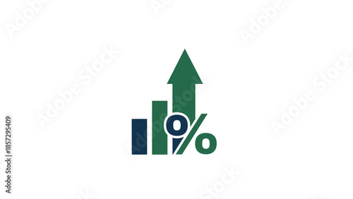 Green Graph with Percentage and Arrow.