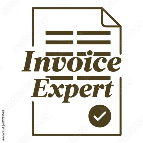 Professional invoice expert logo design in eps format for business use