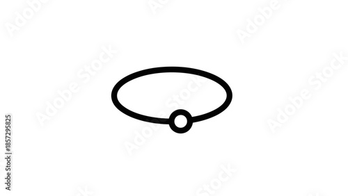 Simple Black Minimalist Bangle Bracelet.