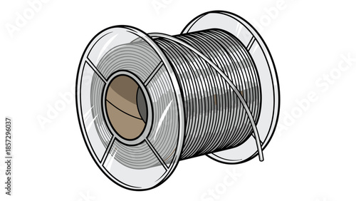 Spool of Wire Illustration.