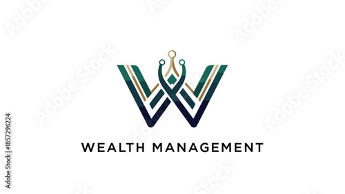 Wealth Management Stylized Letter W Logo Design.