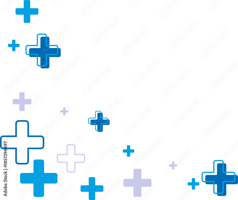 Obraz premium Medical Cross Pattern Corner