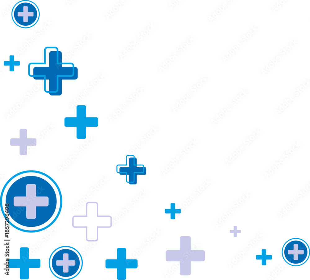 Obraz premium Medical Cross Pattern Corner