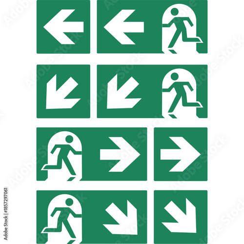 Emergency Exit Sign Set – LED Safety Signs for Compliance & Workplace Security