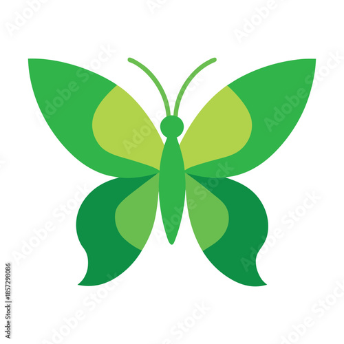Green sustainability concept butterfly