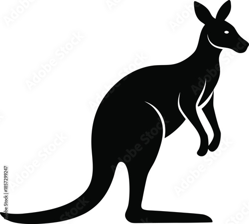 kangaroo logo icon design illustration