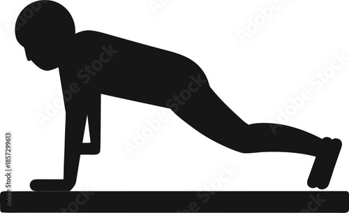 silhouette of a woman exercising