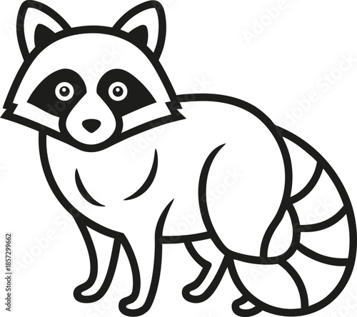 Vector icon raccoon