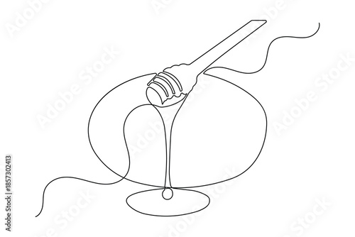 Deception symbol continuous outline drawing simple style romantic element