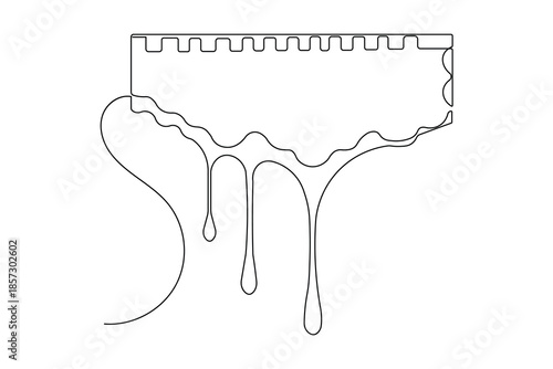 Honey trapping icon continuous one line drawing minimalist style isolate outline