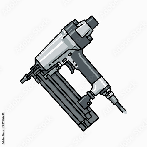 Pneumatic Nail Gun - A Powerful Tool for Construction and Woodworking.