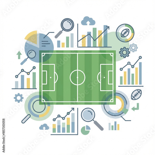 vector illustration of infographic elements for football