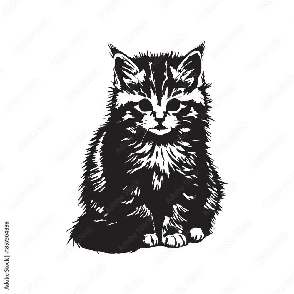 Fototapeta premium vector illustration of a cat