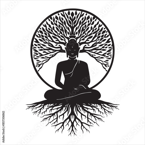 silhouette of yoga pose