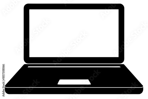  laptop silhouette vector,  laptop black symbol
