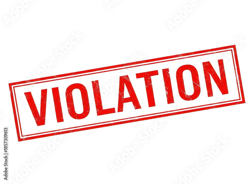 Red violation stamp with text isolated vector graphic on transparent background