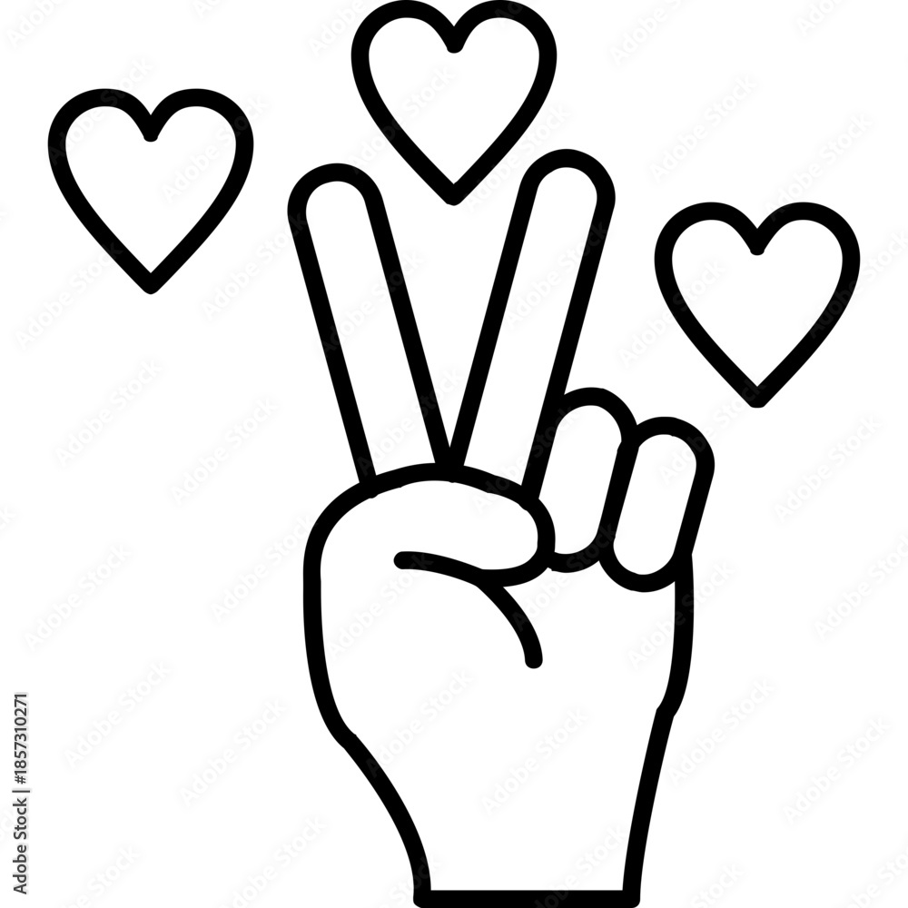 Obraz premium Victory Sign Icon