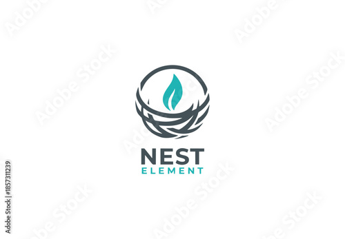 Nest concept logo design for your branding and identity