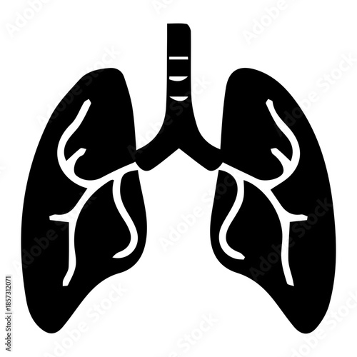 Human Lungs Silhouette