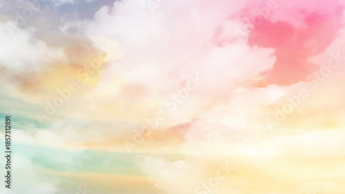 Colorfull sky abstract background. Cloud and sky with a pastel colored background