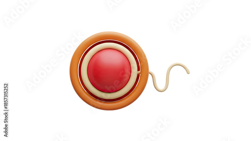 3D Stylized Sperm and Egg Icon on transparent background
