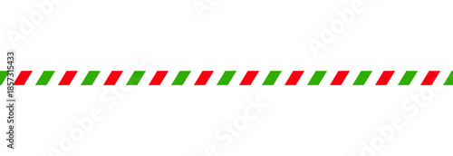 Christmas candy cane straight line in colorful stripes style. Colorful vector illustration