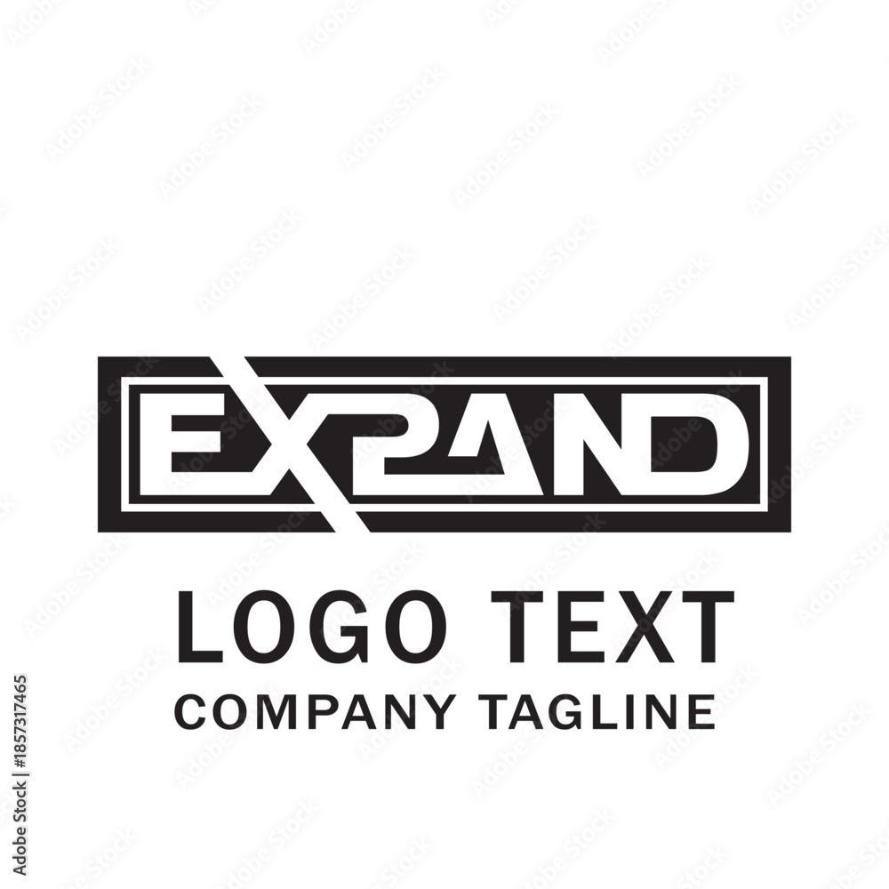 Fototapeta premium expand or expand lettet logo design 