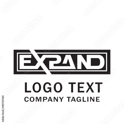 expand or expand  lettet logo design 