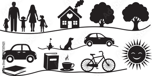 Family enjoying a sunny day together