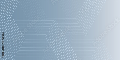 Abstract hexagon lines on gray background. Geometric stripe line art design for poster, brochure, cover, website, banner.