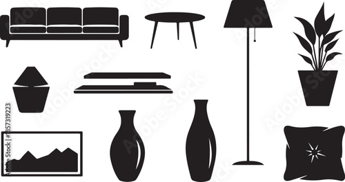 Modern home decor silhouette collection
