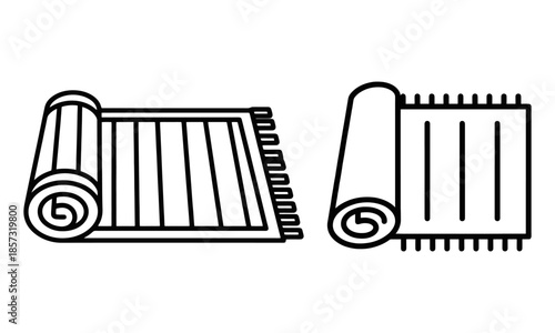 Warm blanket texture silhouette set with cozy folds