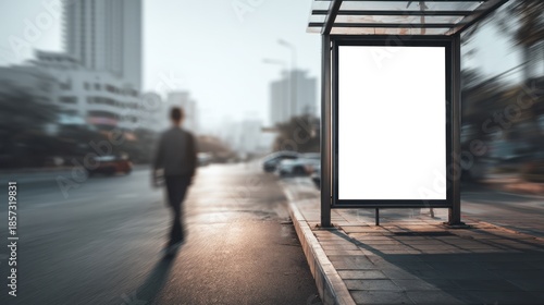 Empty city billboard