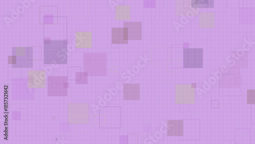 Pastel Geometric Squares Background with Transparent Overlapping Boxes on Grid