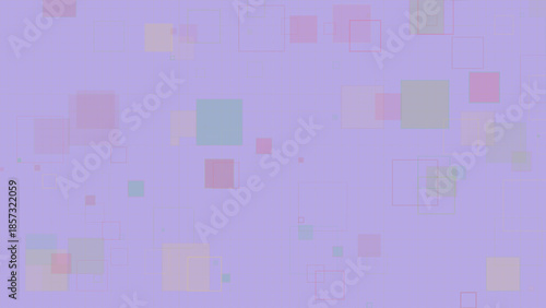 Pastel Geometric Squares Background with Transparent Overlapping Boxes on Grid