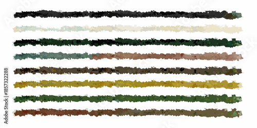 Horizontal bands of varying color shades and textures displayed on a white background