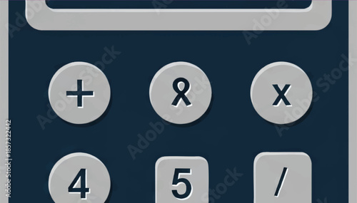 Modern Digital Calculator Interface with Mathematical Operations and Numeric Buttons