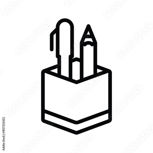 Pencil stand icon
